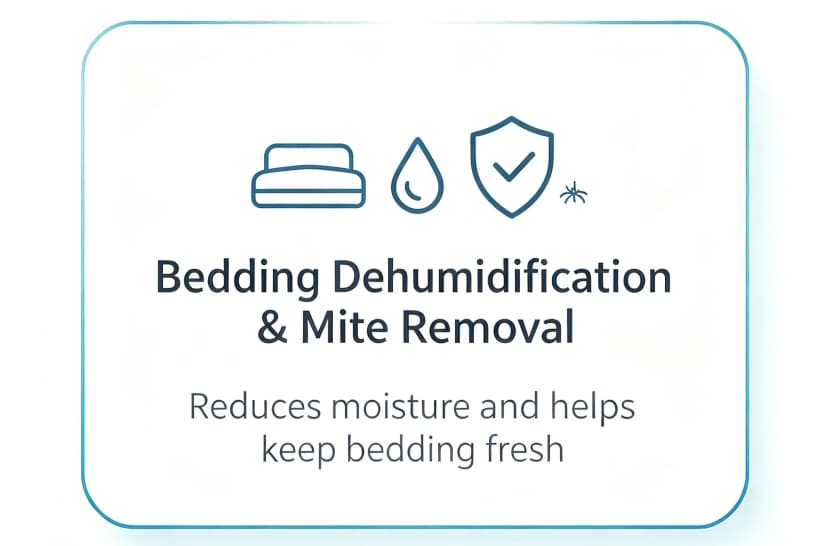 Bedding Dehumidification & Mite Removal